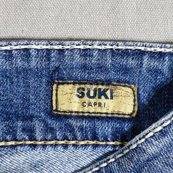 Silver Suki Capri jeans women's size 28 hard washed denim blue straight leg - Picture 7 of 16